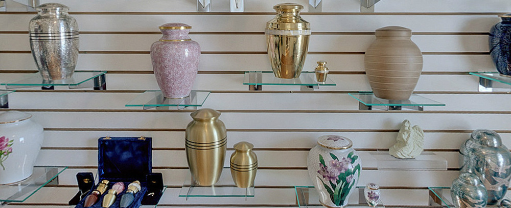 Cremation Urn Selection room Ocean County Cremation Service